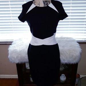 ANTONIO MELANI Black and White Dress